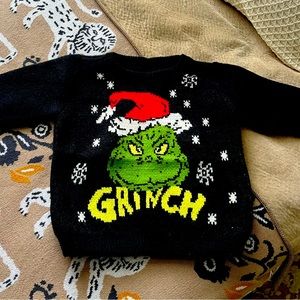 New Toddler XL Grinch Sweater.  Black.